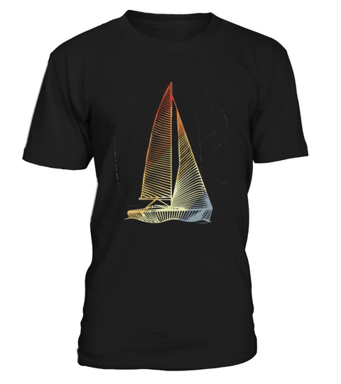 Vintage Sailboat One Line Drawing T-Shirt Unisex