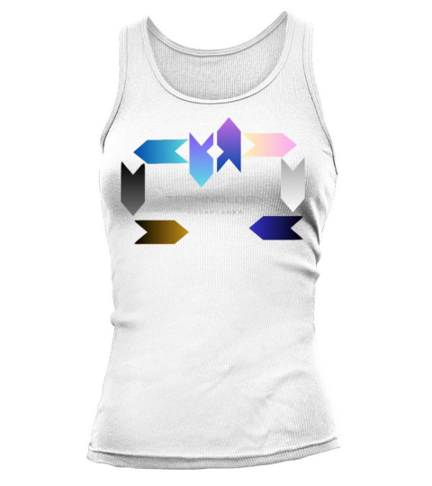 Black Blue and Purple Gradient Modern Personal Tank top Woman
