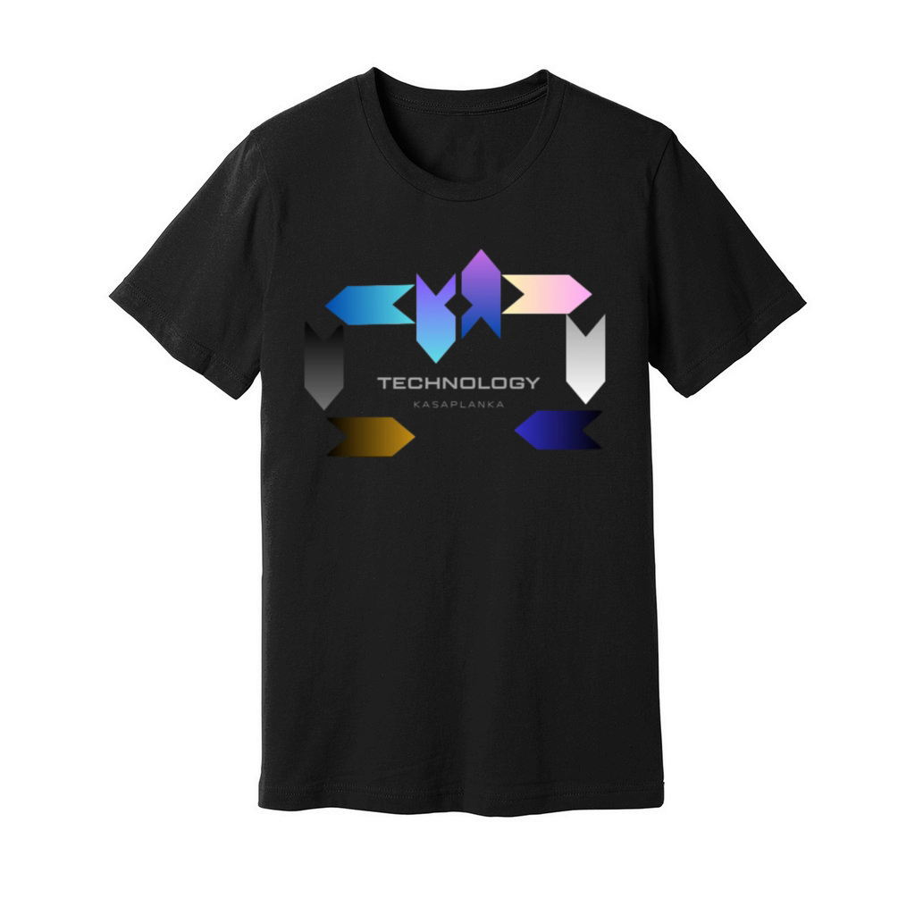 Black Blue and Purple Gradient Modern Personal Unisex Jersey Tee