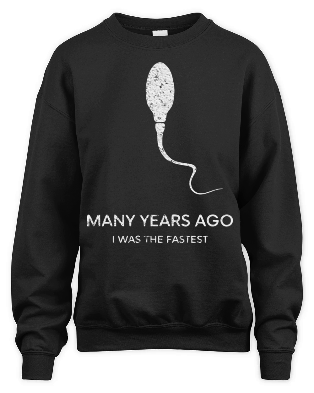 Many Years Ago I Was the Fastest Humorous Design Unisex Premium Crewneck Sweatshirt