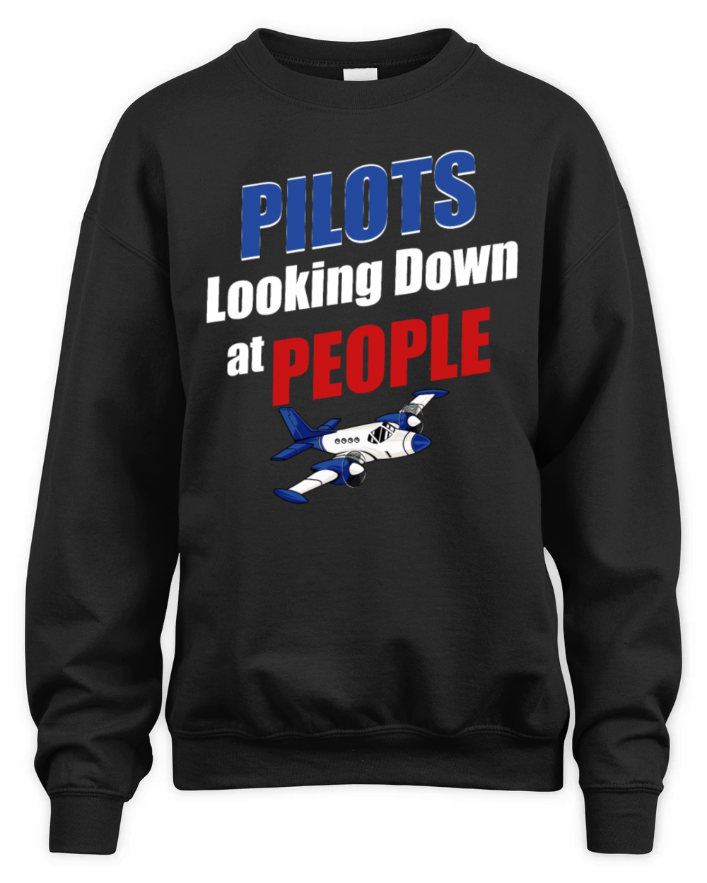 Pilots Looking Down At People Aviation Helicopter Unisex Premium Crewneck Sweatshirt