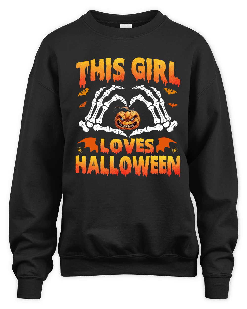 This girl loves halloween Unisex Premium Crewneck Sweatshirt