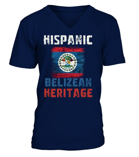 Belizean Heritage Pride - Hispanic Heritage Month V-Neck T-shirt