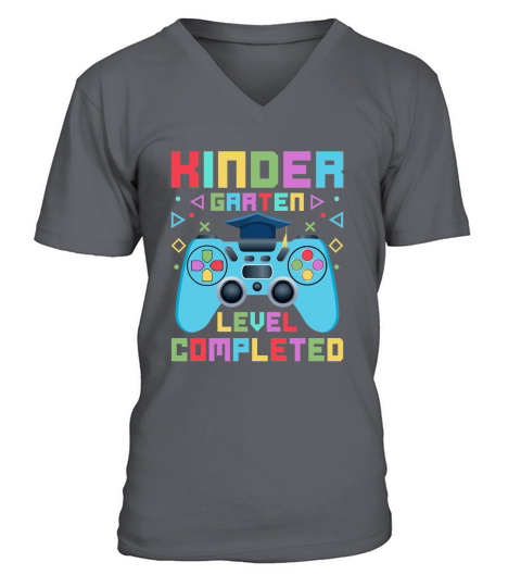 Kindergarten Level Completed V-Neck T-shirt