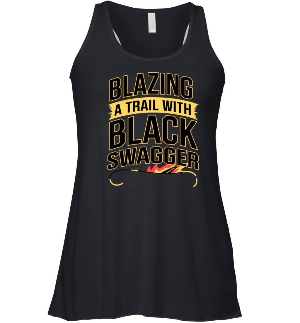 Blazing a Trail with Black Swagger Women's Flowy Tank Top