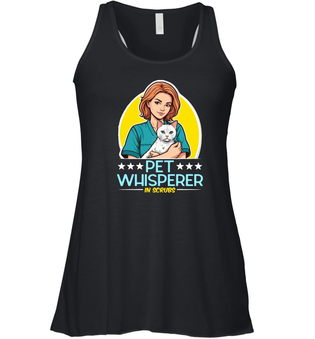 Veterinary Technician Pet Whisperer Animal Lover Women's Flowy Tank Top