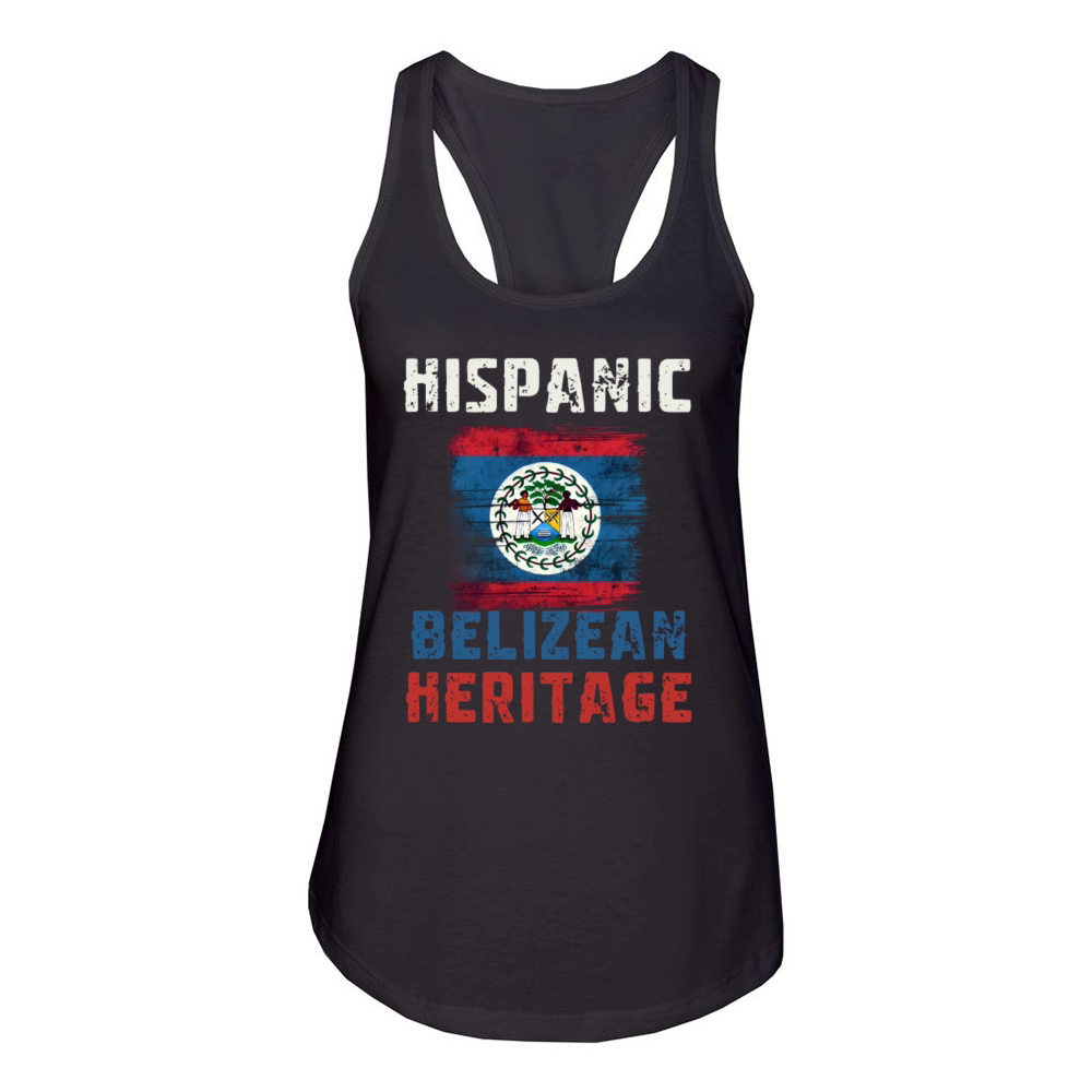 Belizean Heritage Pride - Hispanic Heritage Month Women's Racerback Tank