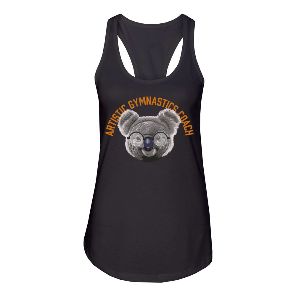 Koalified Artistic Gymnastics Coach Gymnast Funny Women's Racerback Tank