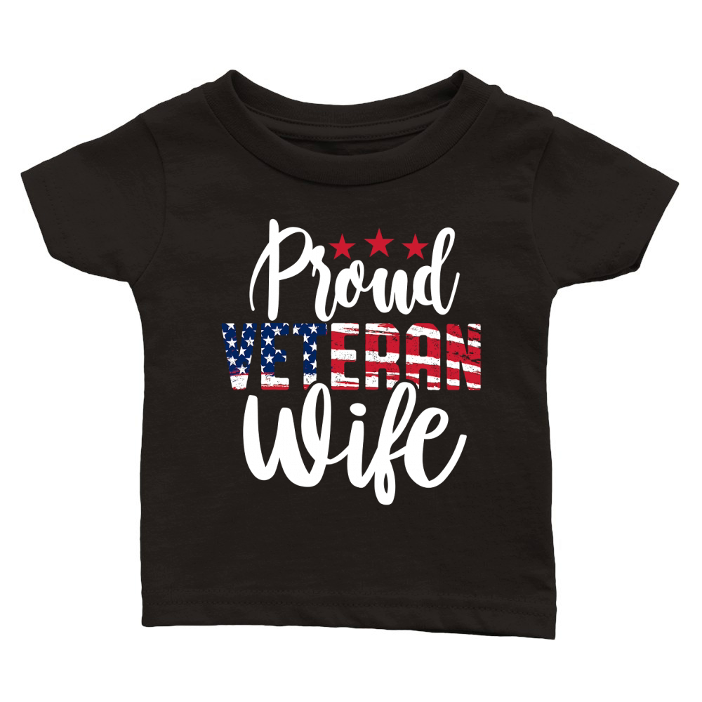 Proud Veteran Wife Classic Baby Crewneck T-shirt