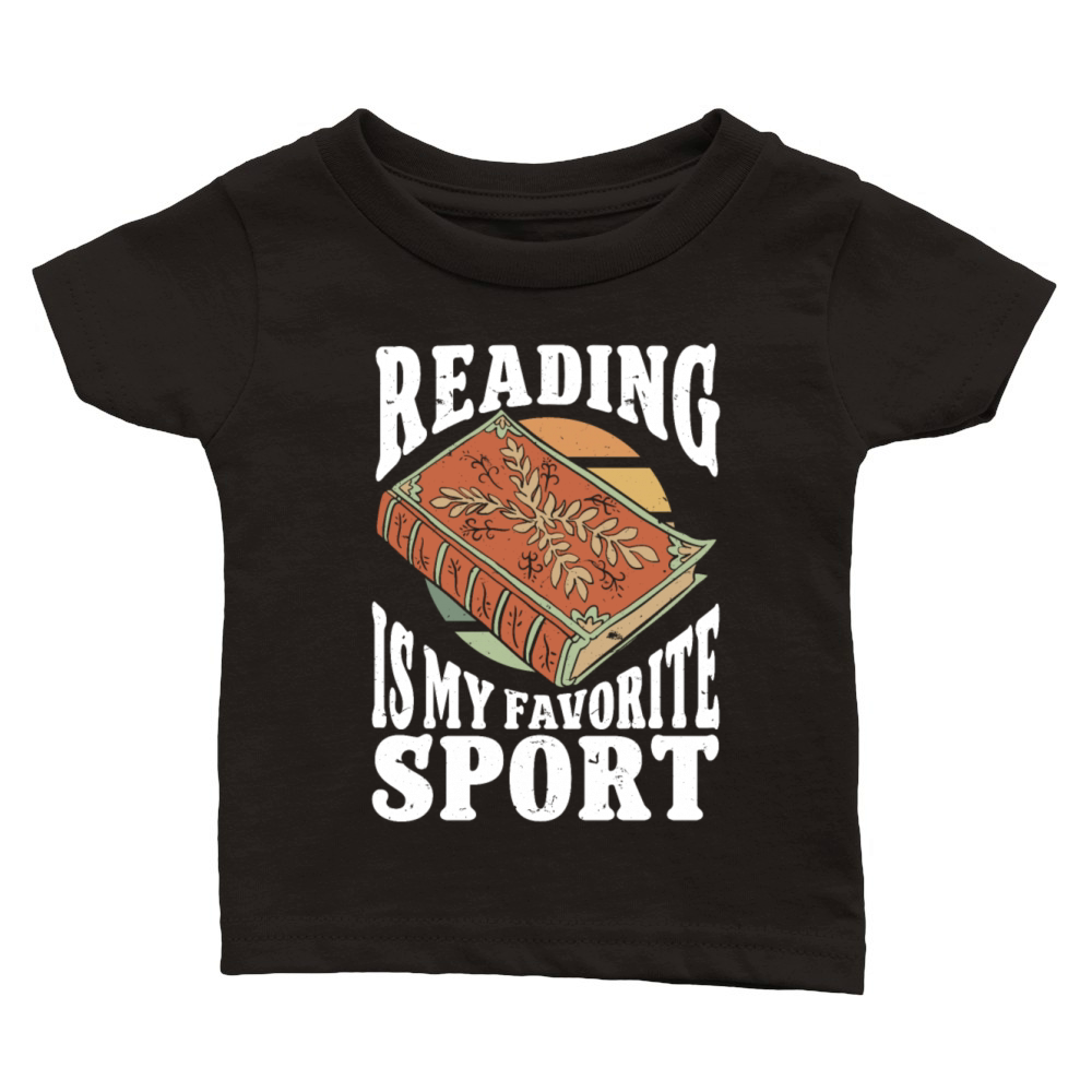 Reading Is My Favorite Sport Bookworm Classic Baby Crewneck T-shirt