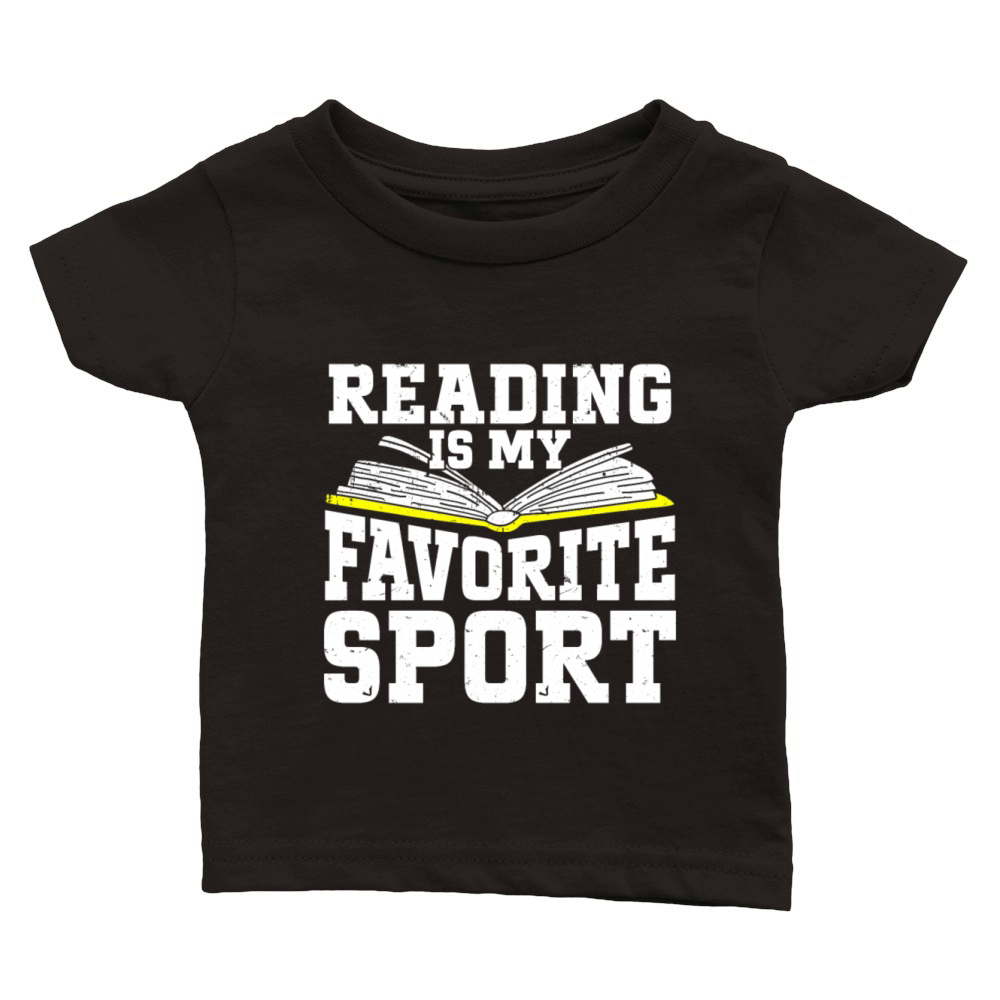 Reading Is My Favorite Sport Bookworm Classic Baby Crewneck T-shirt