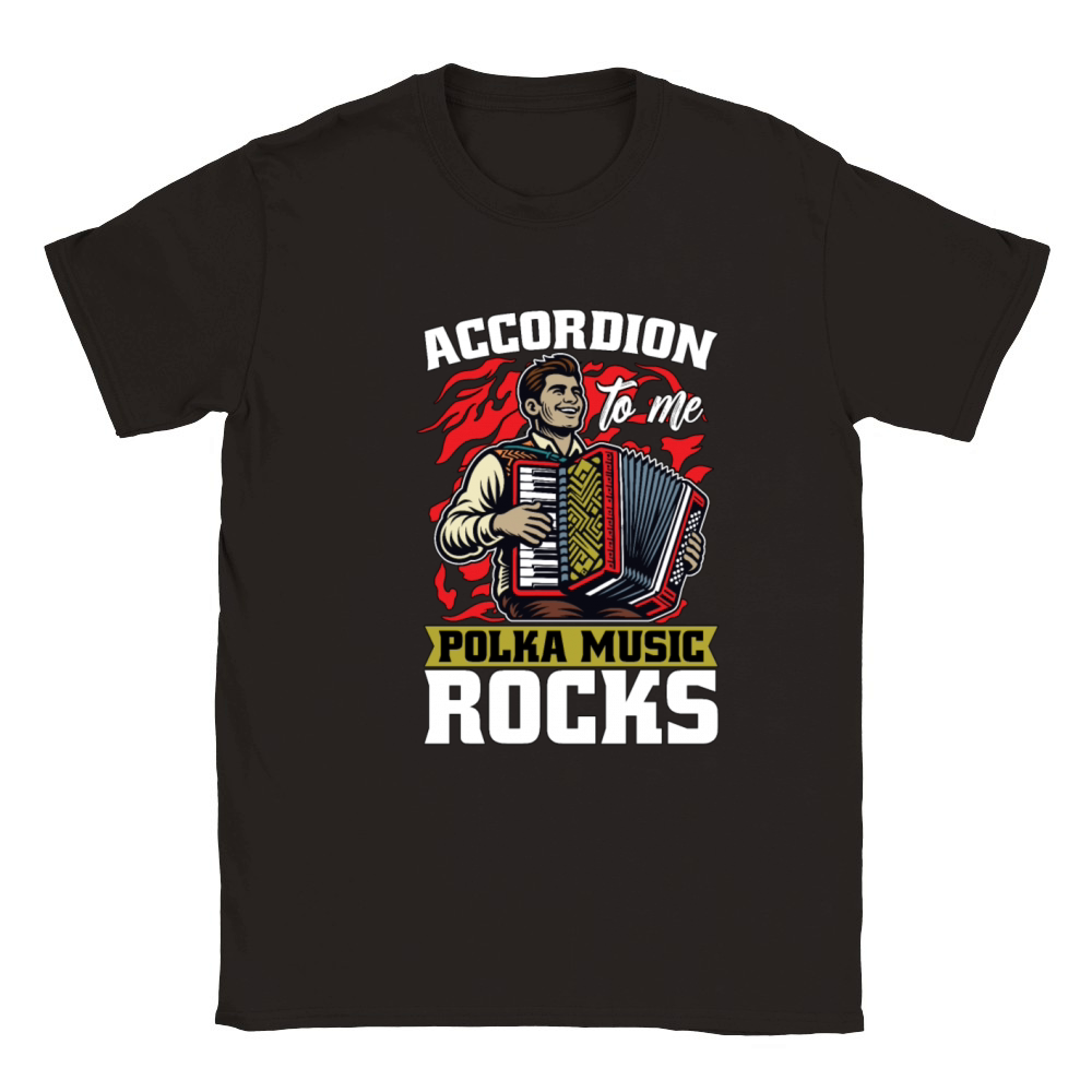 Accordion To Me Polka Music Rocks Accordionist Classic Kids Crewneck T-shirt