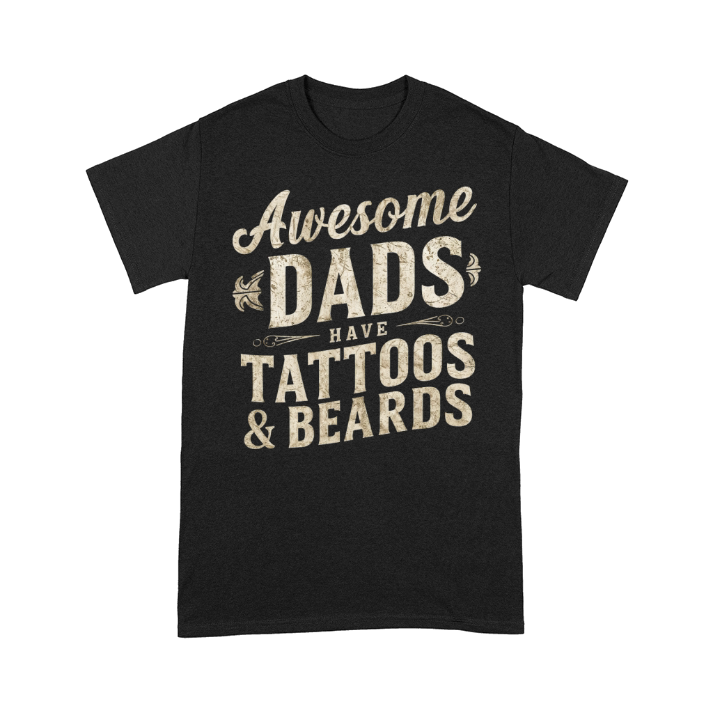 Awesome dads tattoos & beards Comfort T-shirt