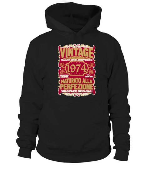 50 Compleanno 50 Uomo Anni Retro Vintage 1974 Reg Hoodie Unisex