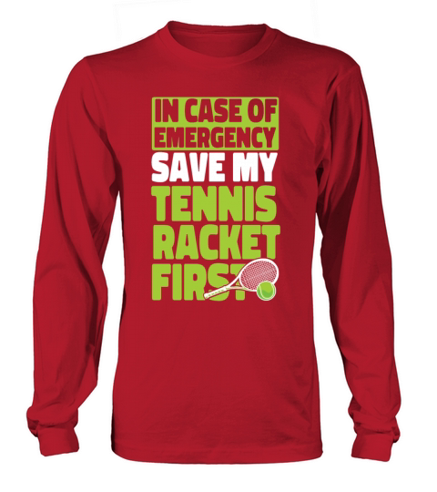 Funny Tennis Player Racket In Case Long sleeved Unisex