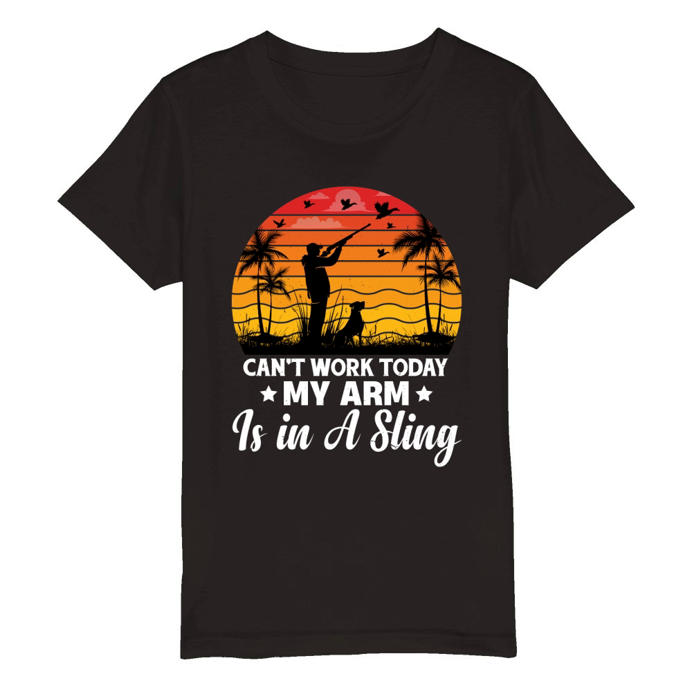 Cant Work Today My Arm is in A Sling Organic Kids Crewneck T-shirt