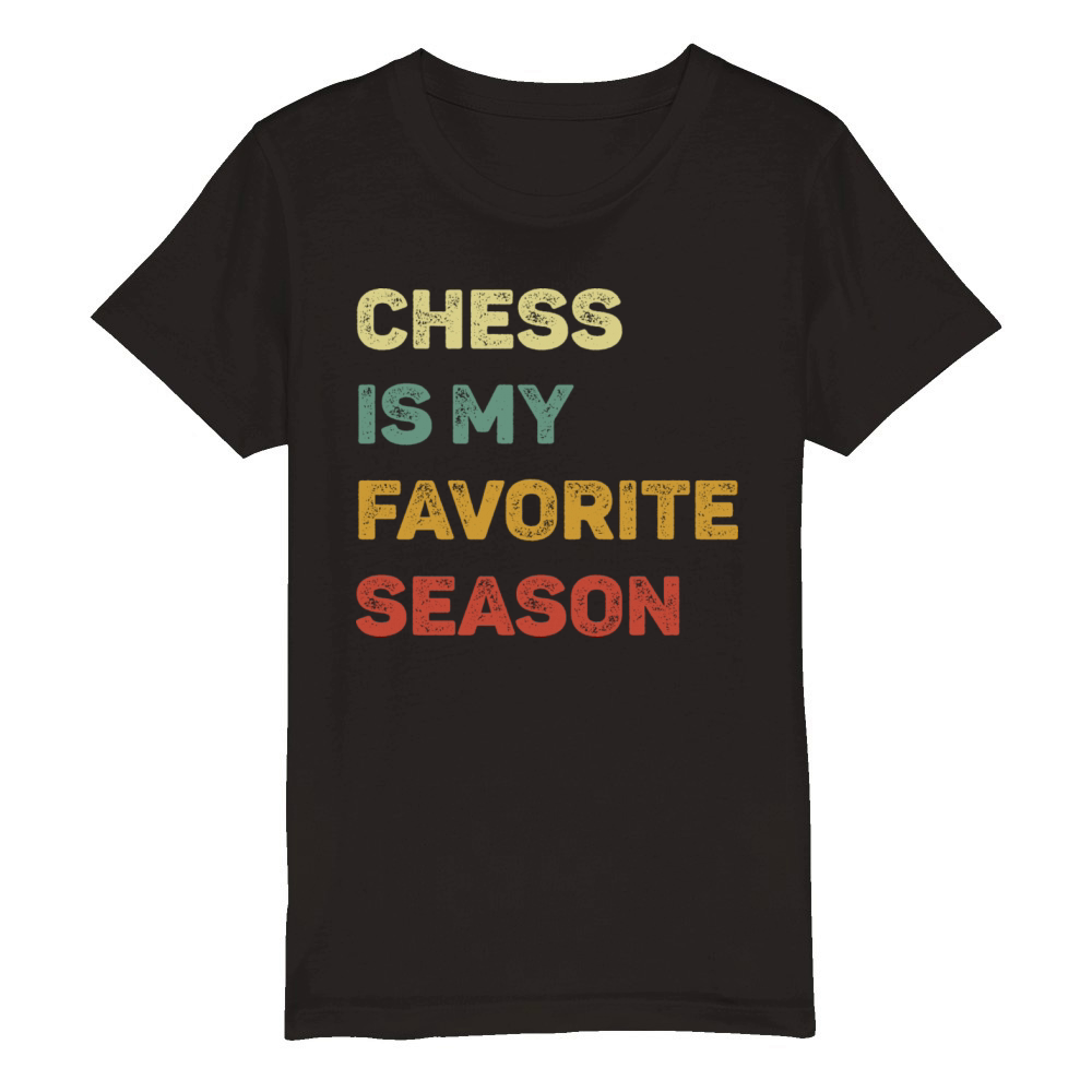Chess Is My Favorite Season Retro Organic Kids Crewneck T-shirt