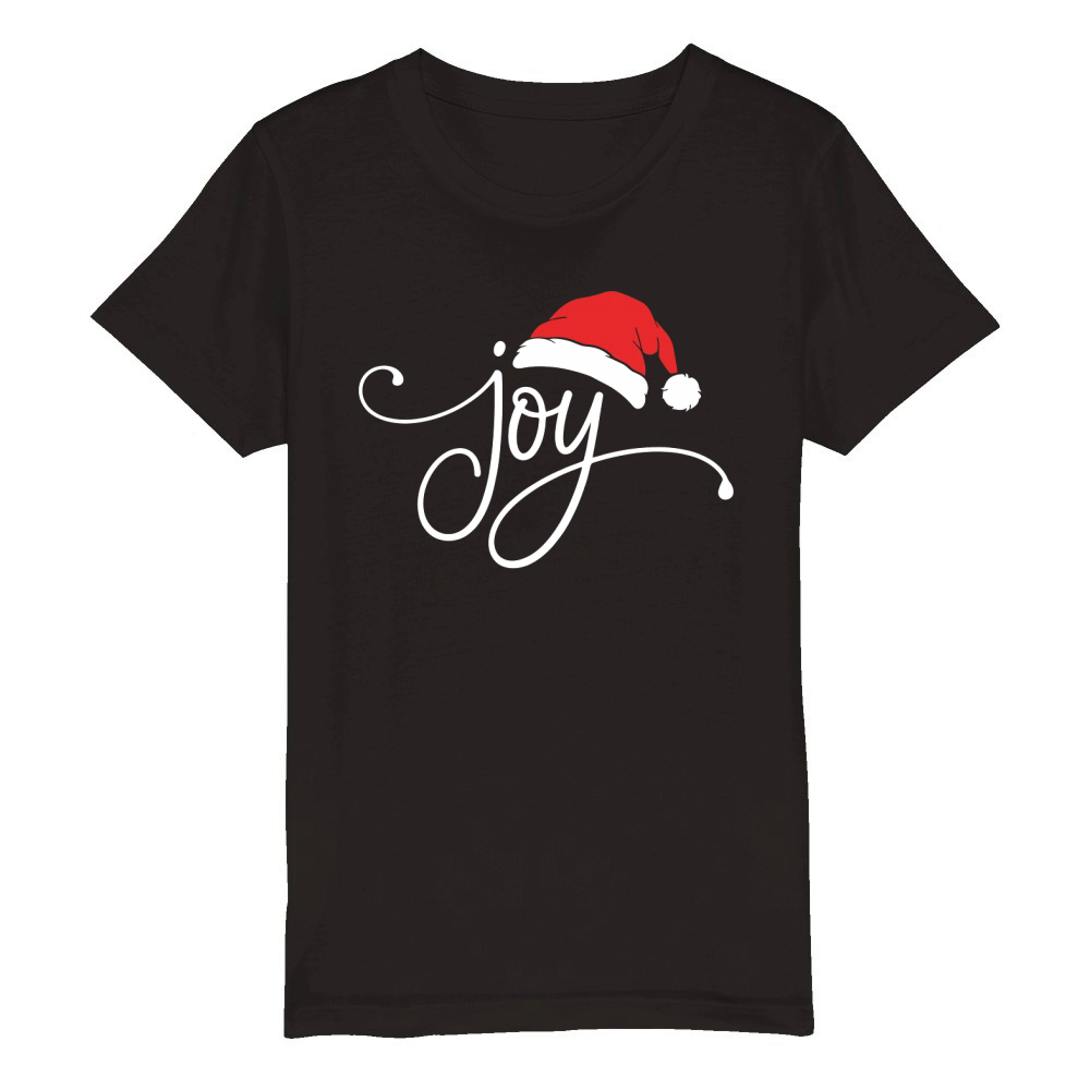Joy Christmas Organic Kids Crewneck T-shirt