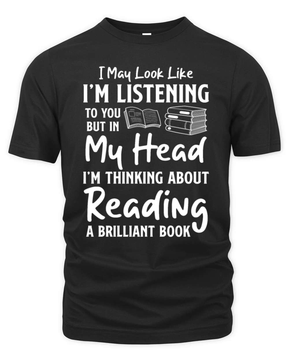 Listening vBook Lover Reader Desing Funny Reading Organic Unisex T-shirt