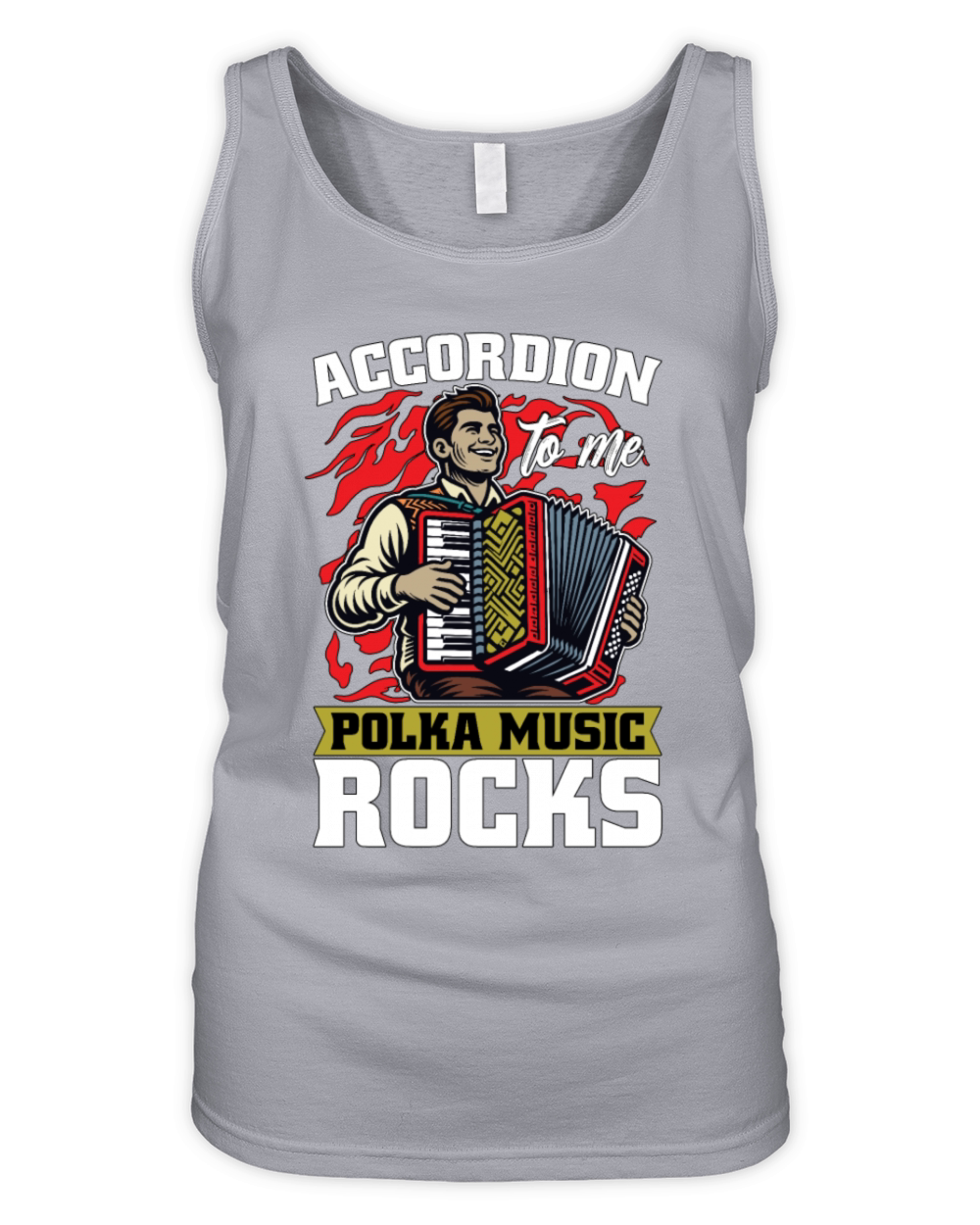 Accordion To Me Polka Music Rocks Accordionist Organic Women's Tank Top