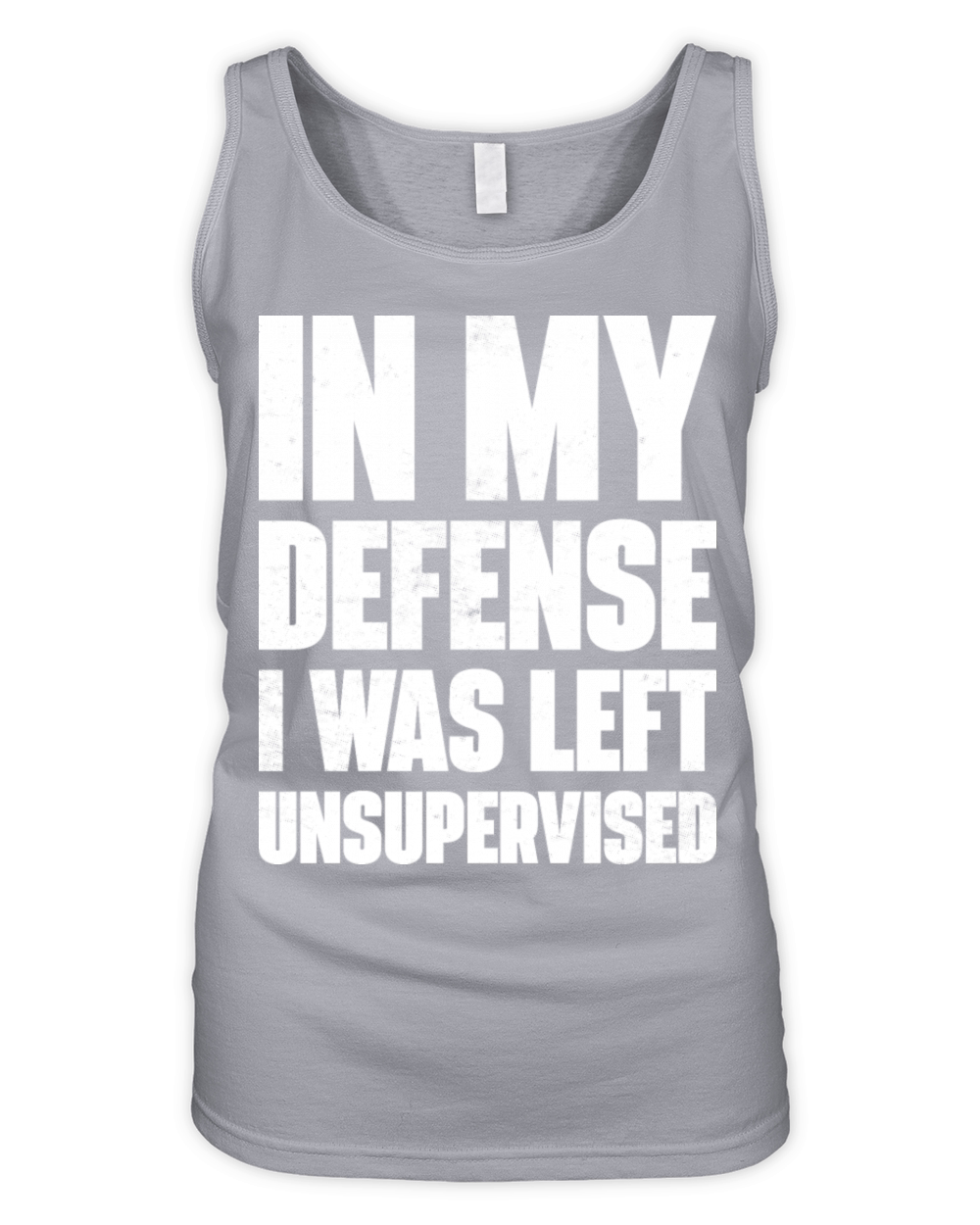 I Was Left Unsupervised White Retro Funny Organic Women's Tank Top