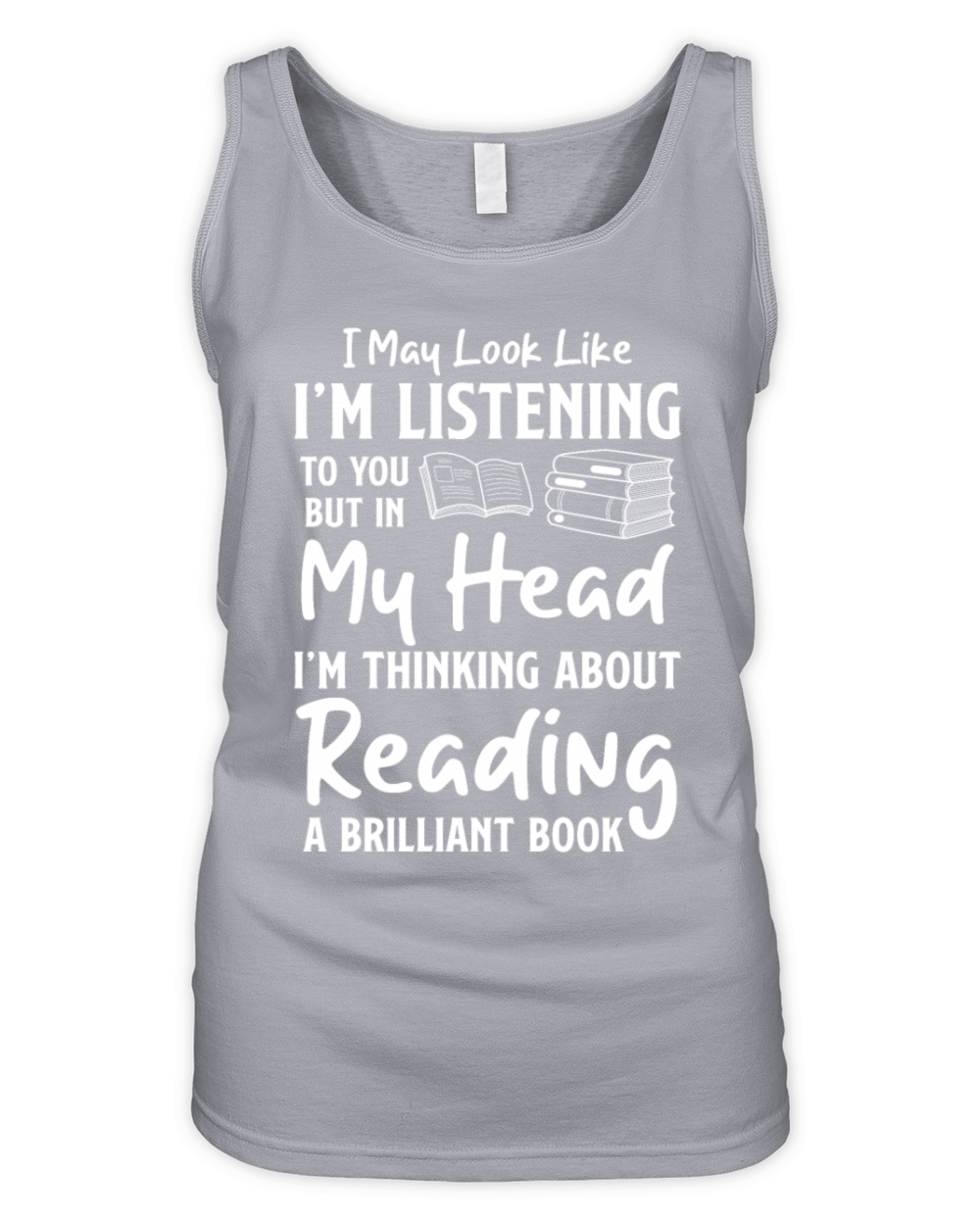 Listening vBook Lover Reader Desing Funny Reading Organic Women's Tank Top