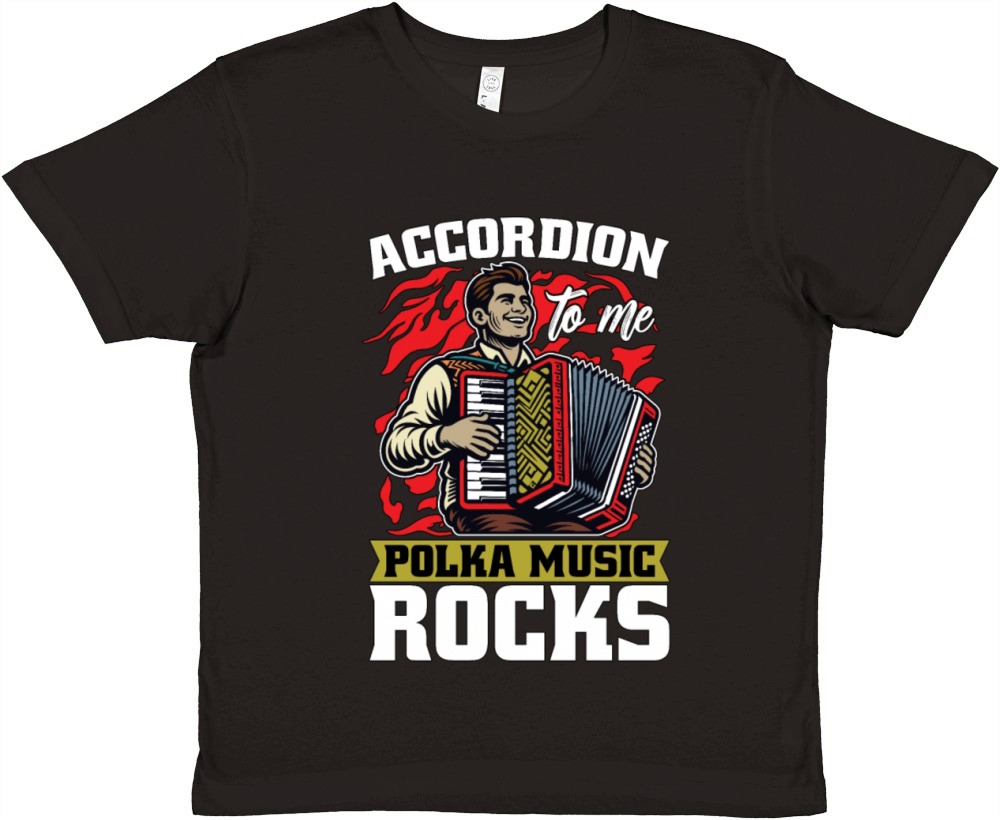Accordion To Me Polka Music Rocks Accordionist Premium Kids Crewneck T-shirt