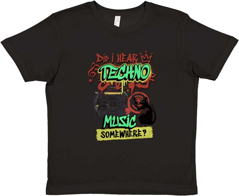 Hardcore Rave Music Raver 90s EDM House DJ Rave Premium Kids Crewneck T-shirt