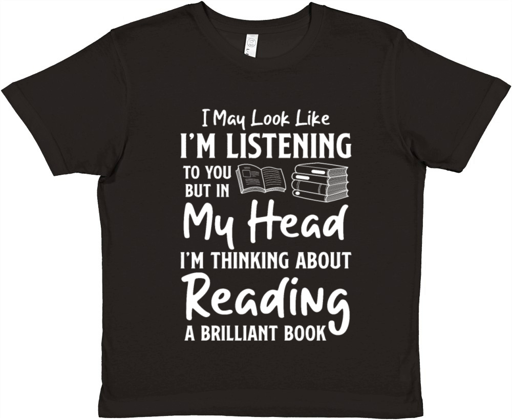 Listening vBook Lover Reader Desing Funny Reading Premium Kids Crewneck T-shirt