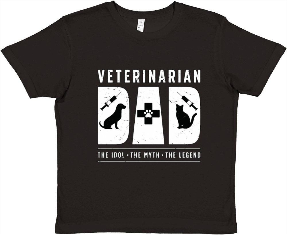 Veterinarian Dad The Idol The Myth Vet Assistant Premium Kids Crewneck T-shirt