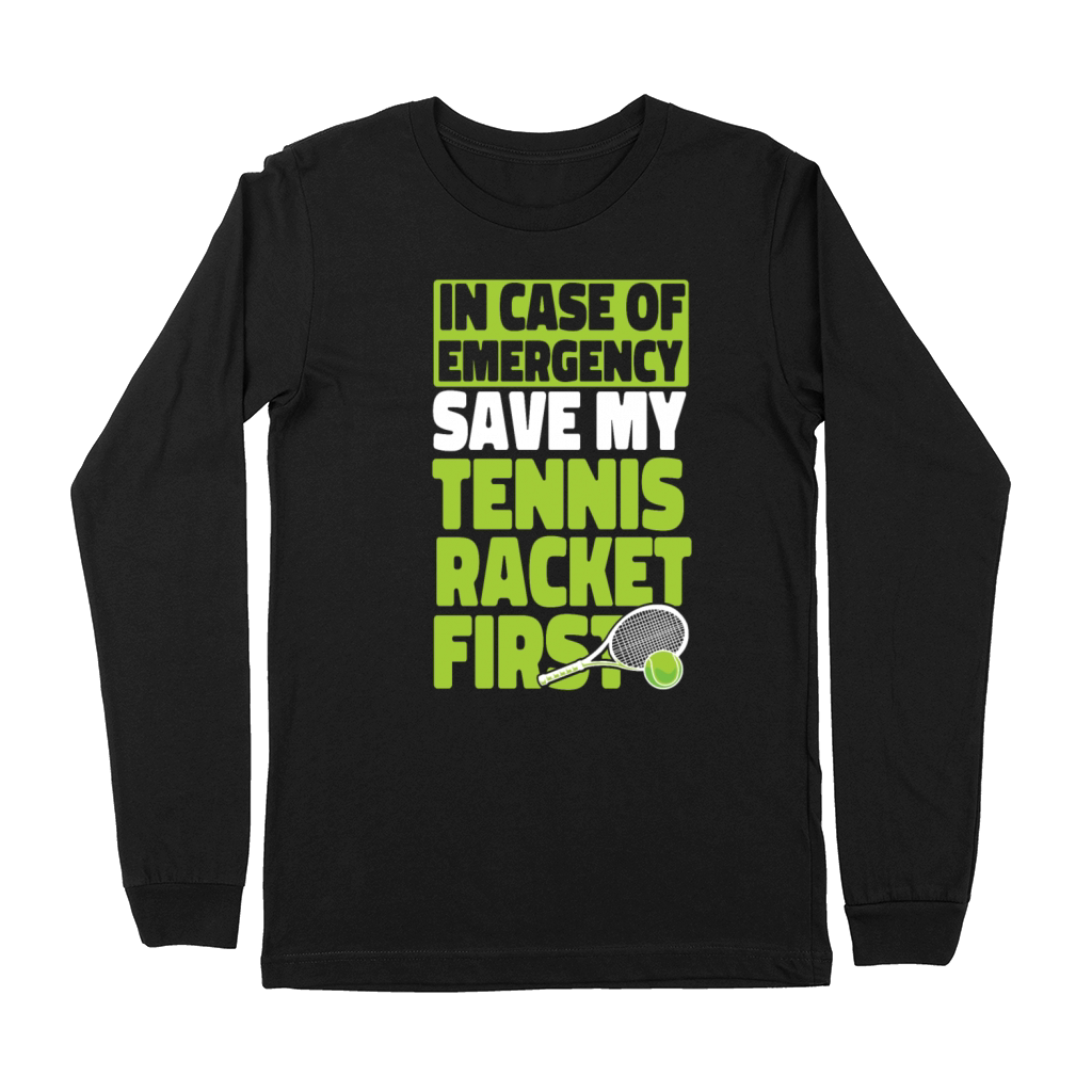 Funny Tennis Player Racket In Case Premium Long Sleeve
