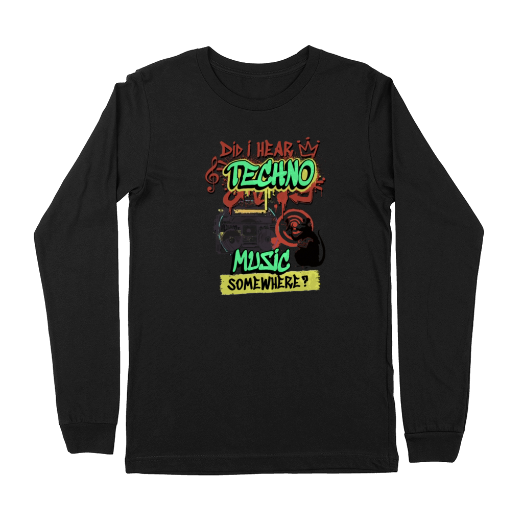 Hardcore Rave Music Raver 90s EDM House DJ Rave Premium Long Sleeve