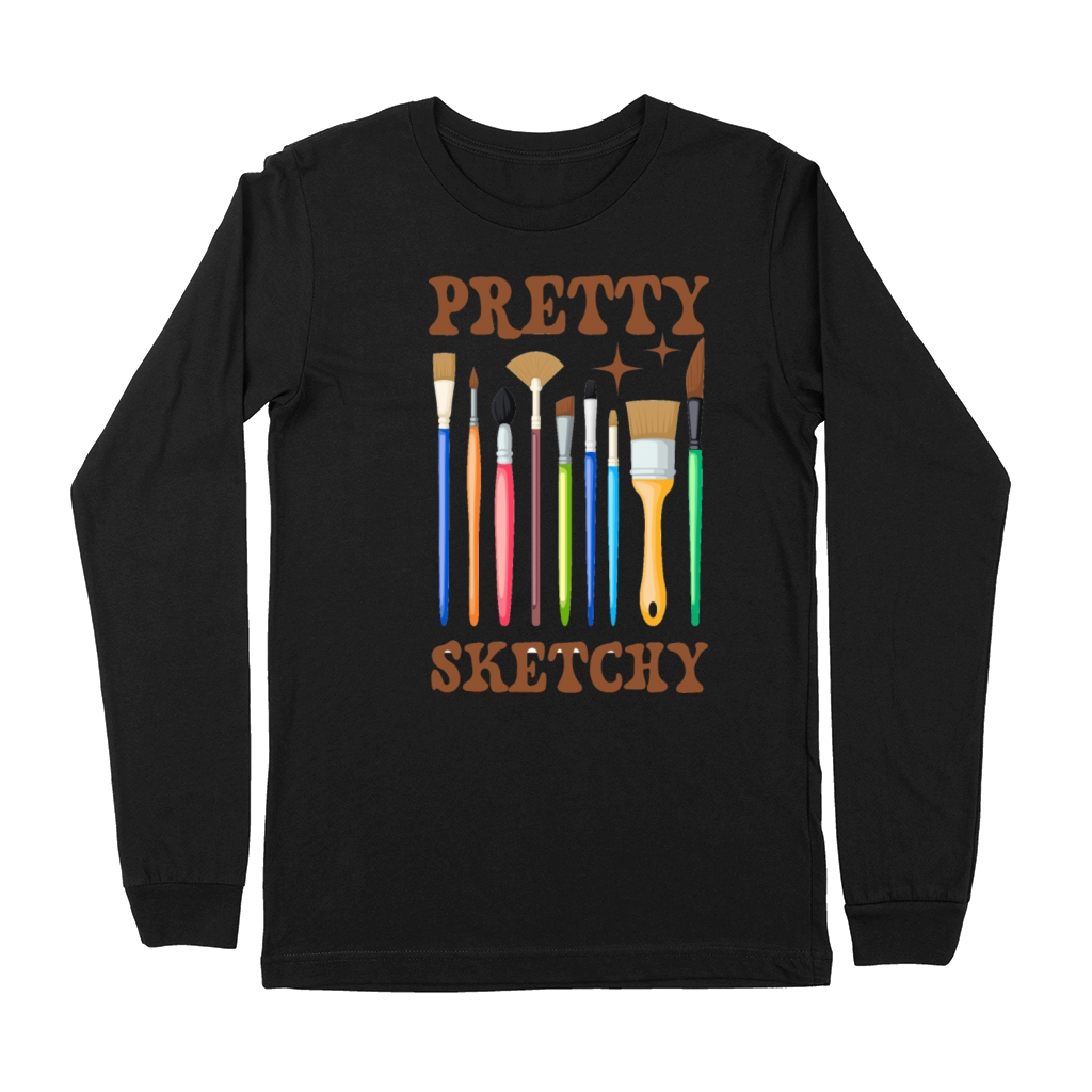 Pretty Sketchy - Funny Artist Premium Long Sleeve