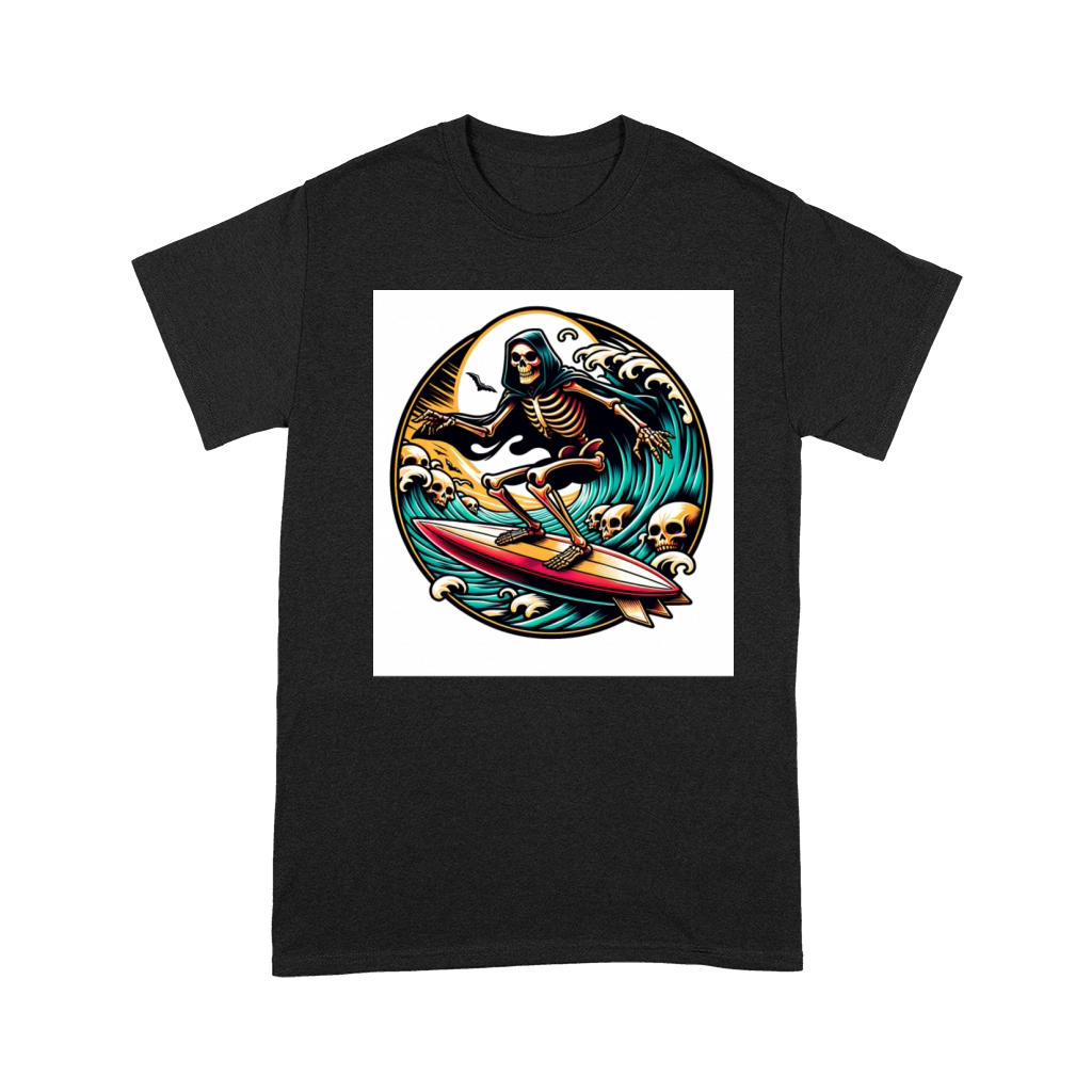 Vintage Surfing Skeleton Shirt Halloween Surfboard Premium T-shirt