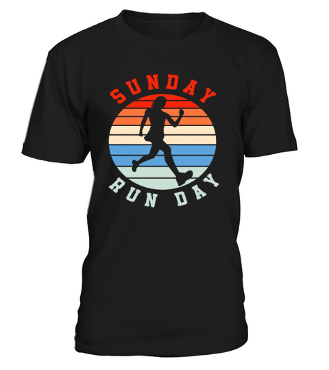 Sunday Run Day Runner Silhouette Vintage T-Shirt Unisex