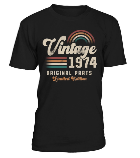 Vintage 1974 Birthday Retro T-Shirt Unisex