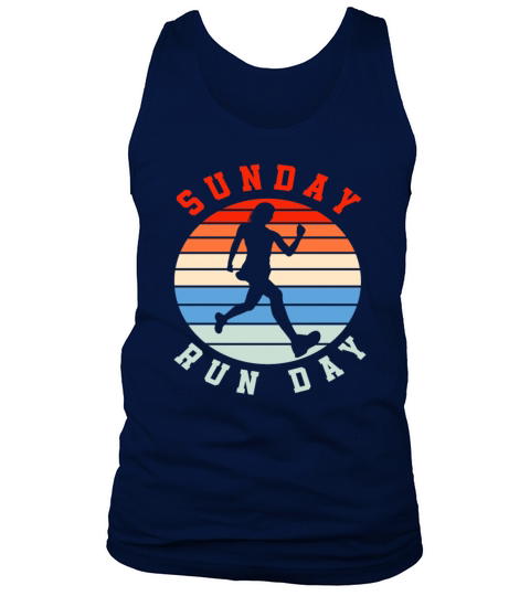 Sunday Run Day Runner Silhouette Vintage Tank Top Unisex