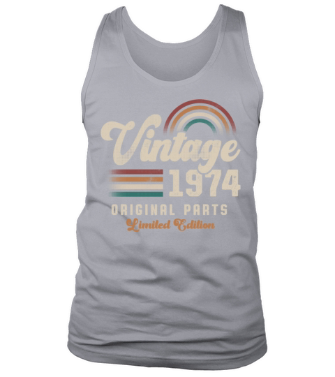 Vintage 1974 Birthday Retro Tank Top Unisex