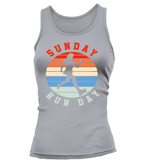 Sunday Run Day Runner Silhouette Vintage Tank top Woman