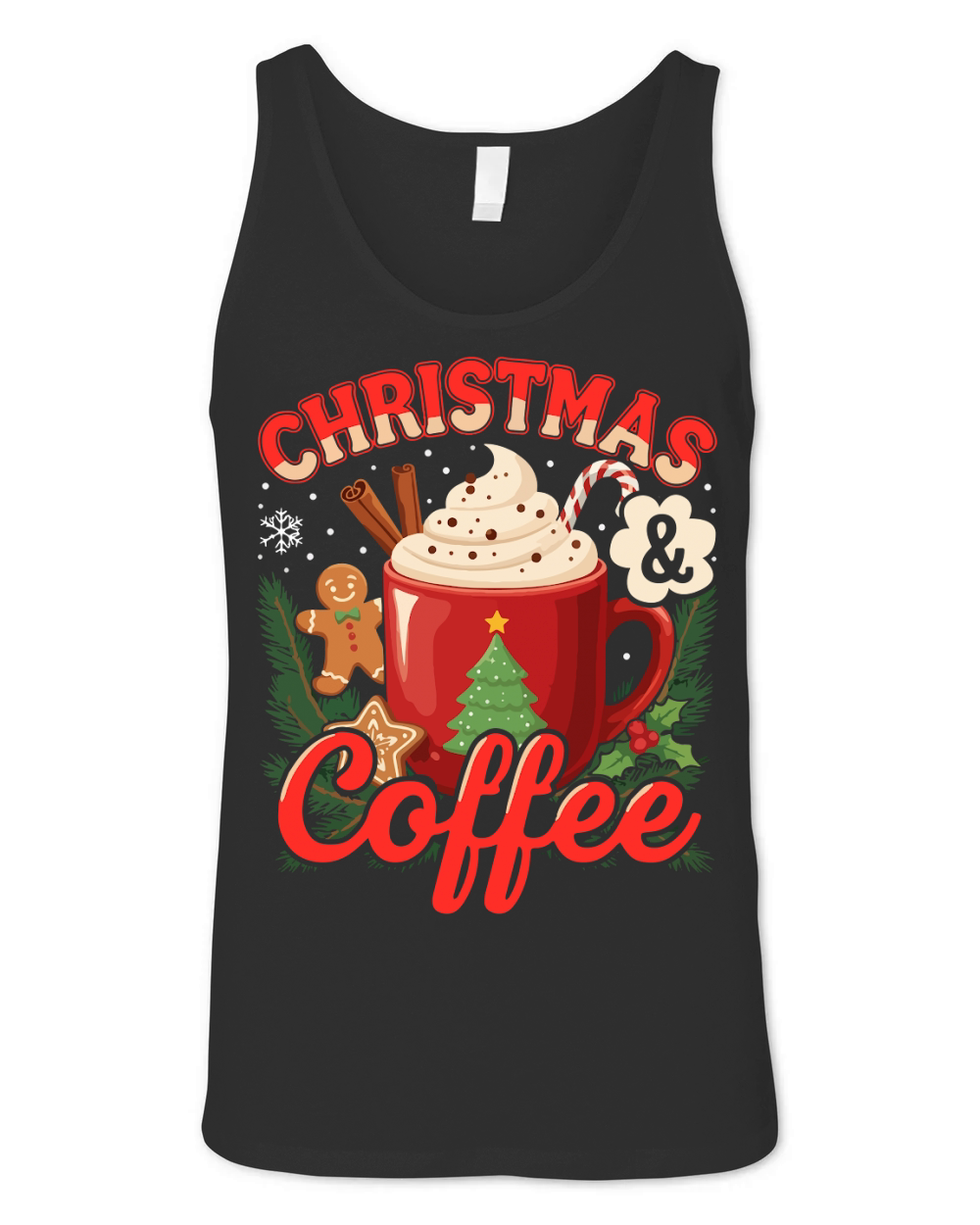 christmas & coffee Unisex Jersey Tank