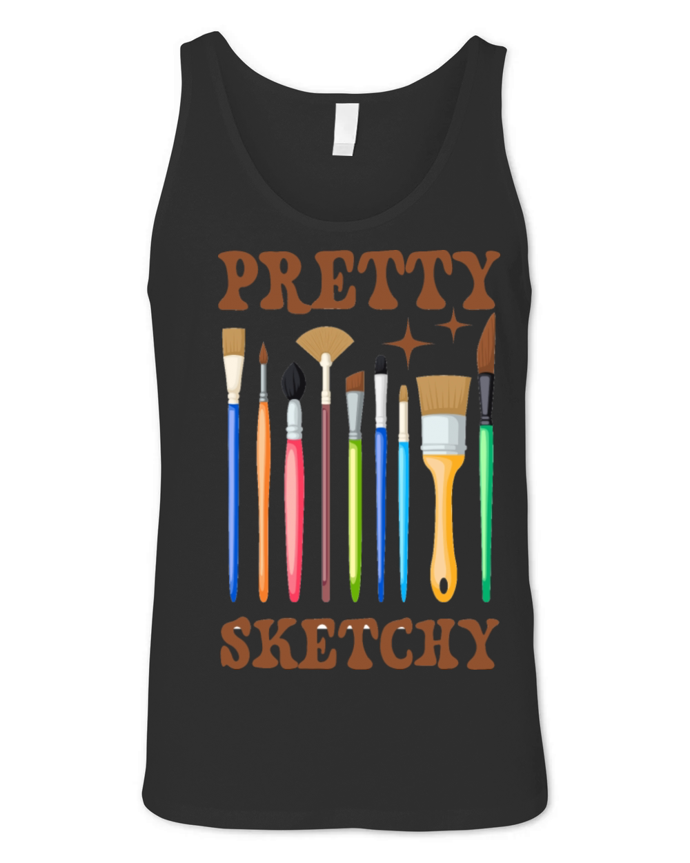 Pretty Sketchy - Funny Artist Unisex Jersey Tank