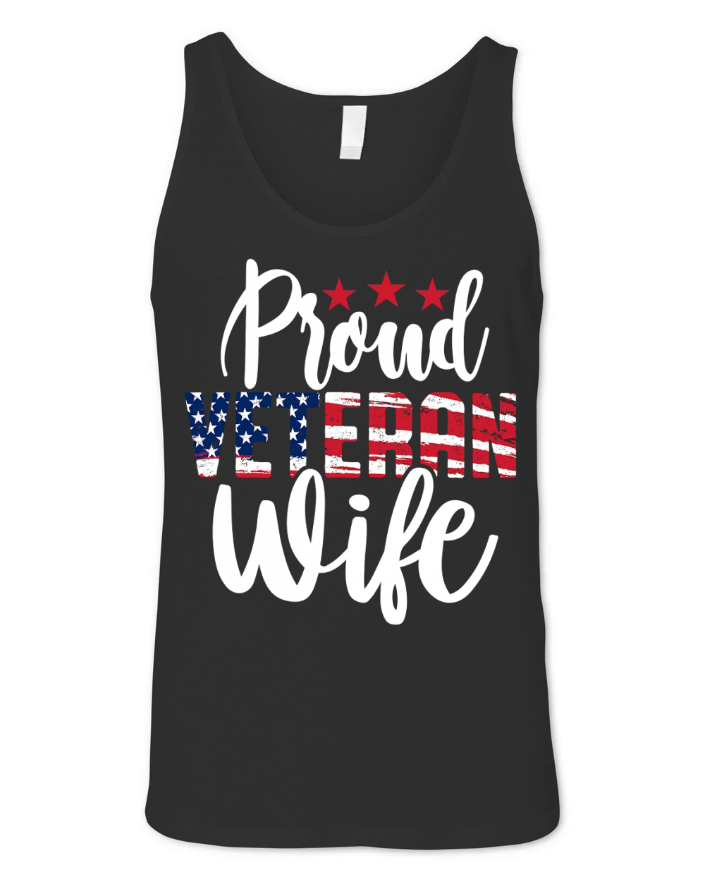 Proud Veteran Wife Unisex Jersey Tank