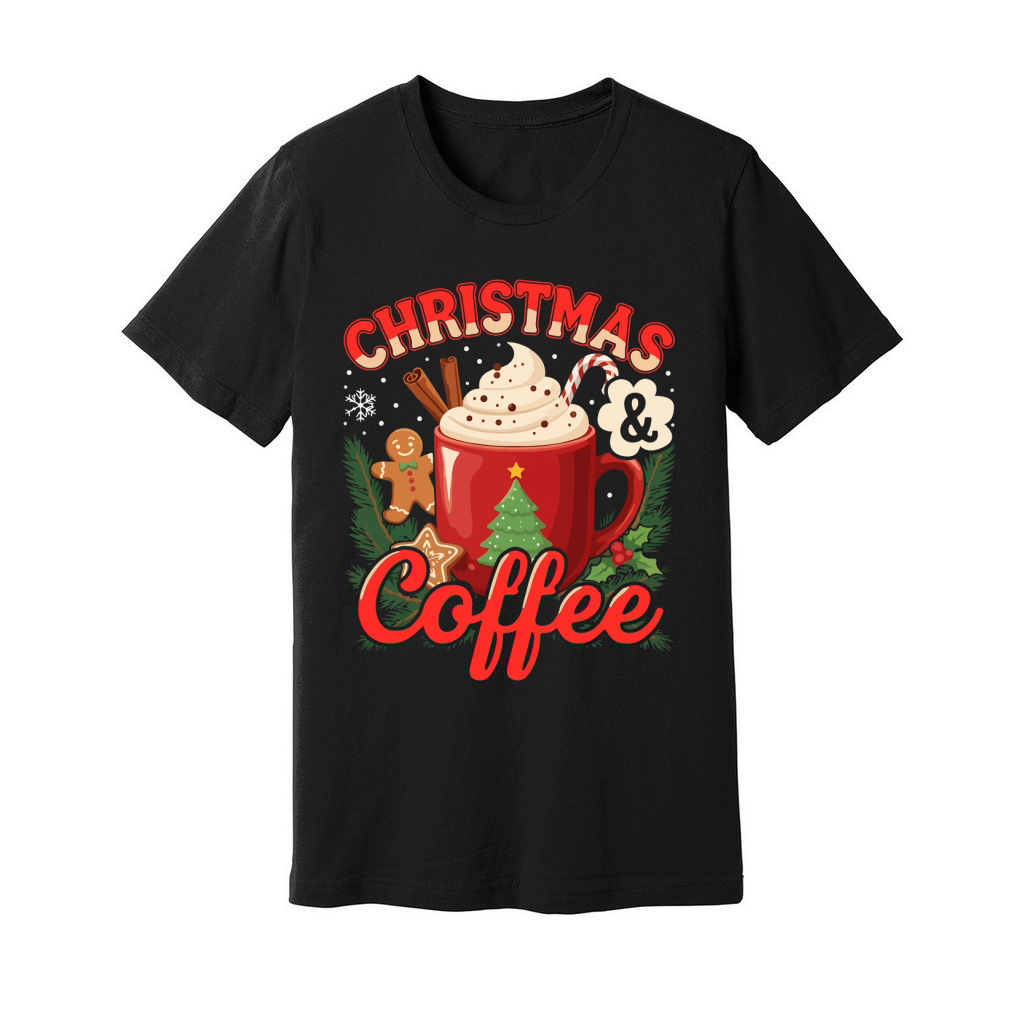 christmas & coffee Unisex Jersey Tee