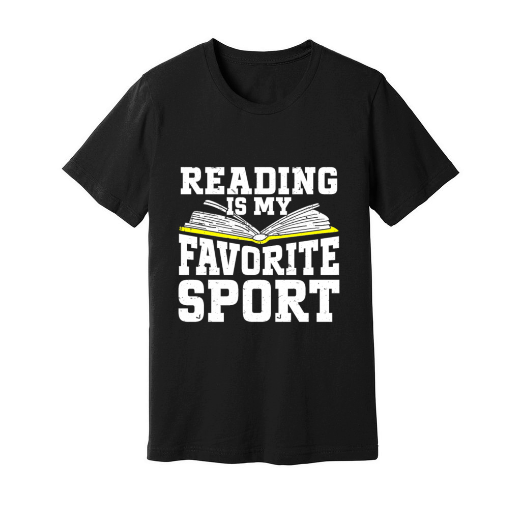 Reading Is My Favorite Sport Bookworm Unisex Jersey Tee