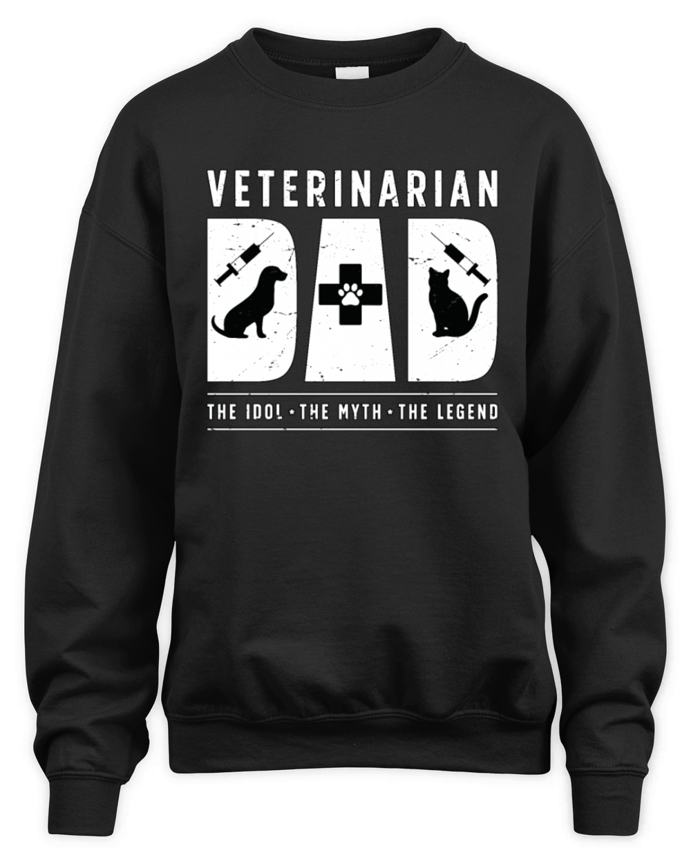 Veterinarian Dad The Idol The Myth Vet Assistant Unisex Premium Crewneck Sweatshirt