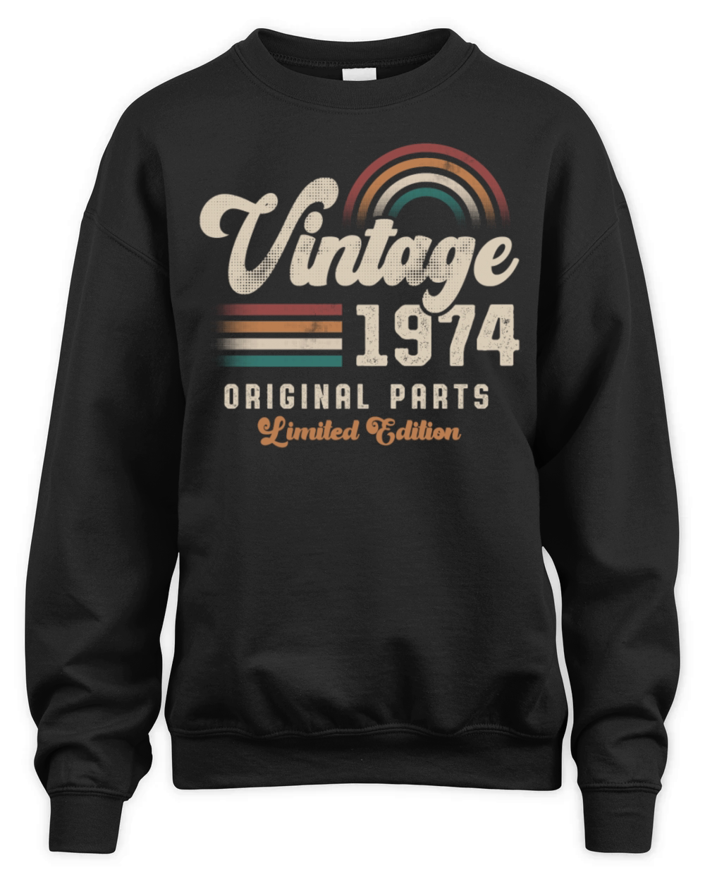 Vintage 1974 Birthday Retro Unisex Premium Crewneck Sweatshirt