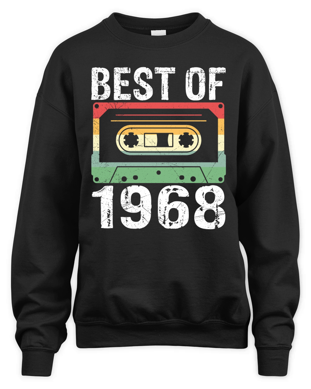 Vintage Best of 1968 Birthday Unisex Premium Crewneck Sweatshirt