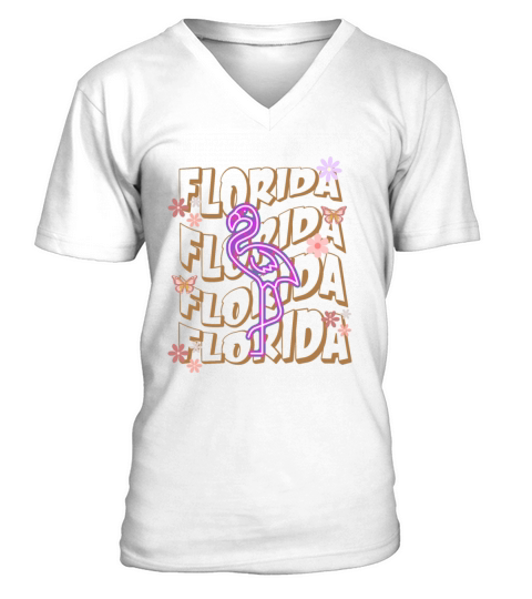 vintage florida retro V-Neck T-shirt
