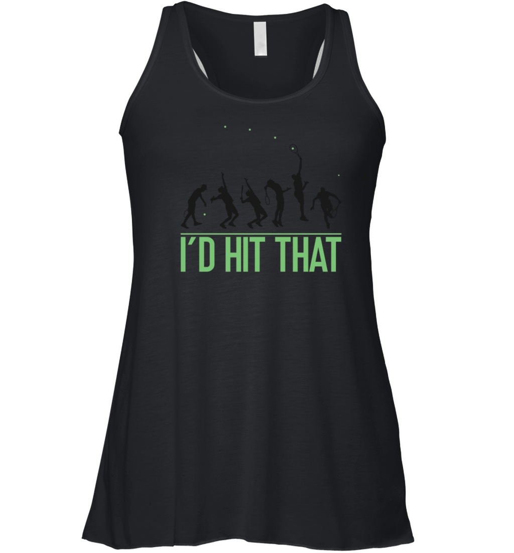 Funny Tennis Player Racket Id Hit Women's Flowy Tank Top