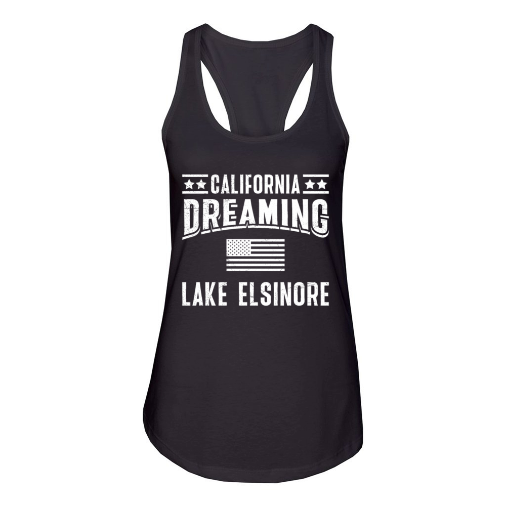 CALIFORNIA DREAMING LAKE ELSINORE Nevada Women's Racerback Tank